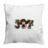 Christmas Joy Heifer Cow Throw Pillow