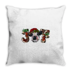 Christmas Joy Heifer Cow Throw Pillow