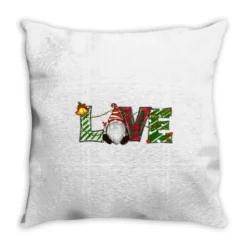 Christmas Love Gnome Throw Pillow