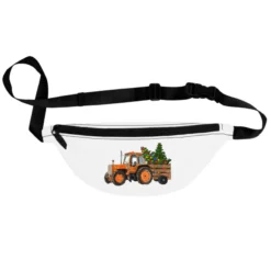 Christmas Orange Farm Tractor Fanny Pack