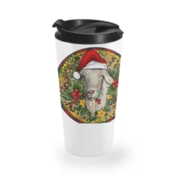 Christmas Goat Travel Mug