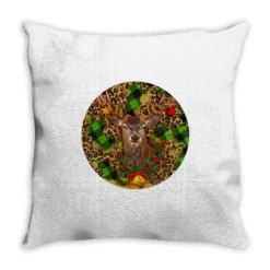 Christmas Reindeer Throw Pillow