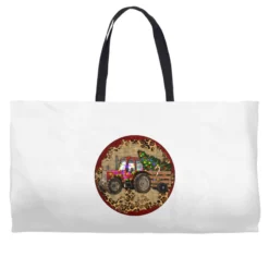 Christmas Tractor Weekender Totes