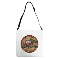 Christmas Tractor Adjustable Strap Totes