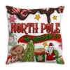 North Pole Hot Chocolate Christmas Throw Pillow