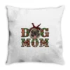 Christmas Dog Mom Throw Pillow