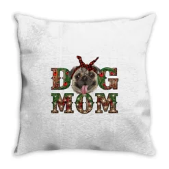 Christmas Dog Mom Throw Pillow