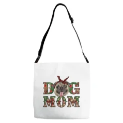 Christmas Dog Mom Adjustable Strap Totes