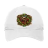 Western Christmas Rodeo Distressed Adjustable Cap