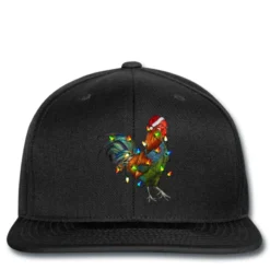 Christmas Lights Rooster Printed Hat