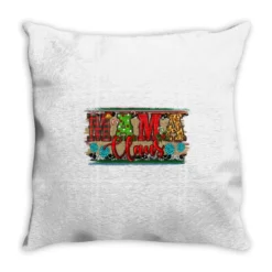 Western Christmas Mama Claus Throw Pillow