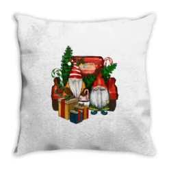 Christmas Truck And Gnome Throw Pillow