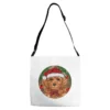 Christmas Toy Poodle Adjustable Strap Totes