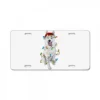 Christmas White Shepherd With Christmas Lights License Plate