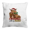 Cow And Calves Christmas With My Family Throw Pillow