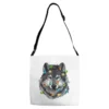 Christmas With Wolf Adjustable Strap Totes