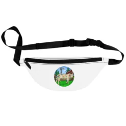 Christmas Charolais Bull And Barnyard Fanny Pack