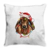 Christmas Brahman Cow Throw Pillow
