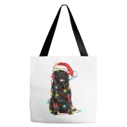 Christmas Newfoundland Dog Tote Bags