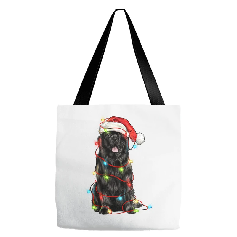 Christmas Newfoundland Dog Tote Bags 1 Christmas Newfoundland Dog Tote Bags