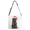 Christmas Newfoundland Dog Adjustable Strap Totes