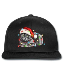 Christmas Russian Blue Cat Printed Hat