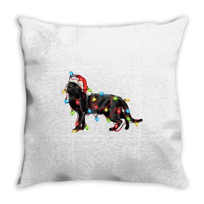 Christmas Bombay Cat Throw Pillow 1 Christmas Bombay Cat Throw Pillow