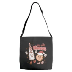 Tis The Season Christmas Milk And Cookie Adjustable Strap Totes