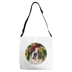 Christmas St. Bernard Adjustable Strap Totes