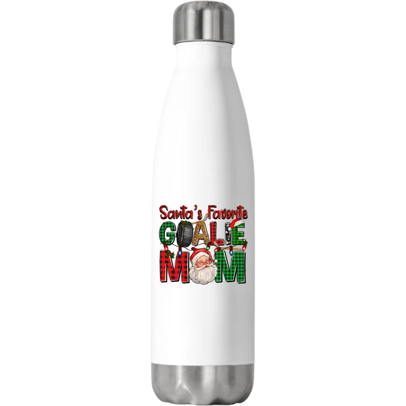 Santa's Favorite Hockey Goalie Mom Christmas Stainless Steel Water Bottle 1 Santa's Favorite Hockey Goalie Mom Christmas Stainless Steel Water Bottle