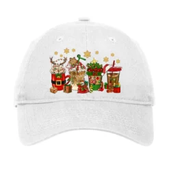 Christmas Coffee Drink Adjustable Cap