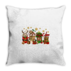 Christmas Coffee Drink Throw Pillow