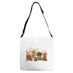 Christmas Coffee Drink Adjustable Strap Totes