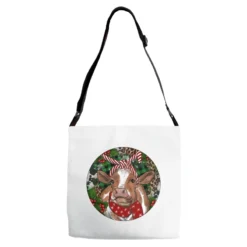 Brown Cow Christmas Adjustable Strap Totes