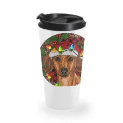 Christmas Dachshund Travel Mug