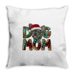 Christmas French Bulldog Mom Throw Pillow