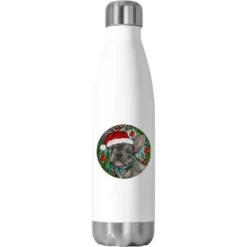 Frenchie Christmas Stainless Steel Water Bottle