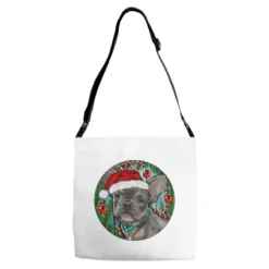 Frenchie Christmas Adjustable Strap Totes