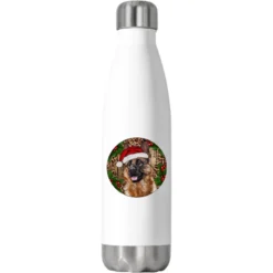 German Shepherd Christmas Stainless Steel Water Bottle