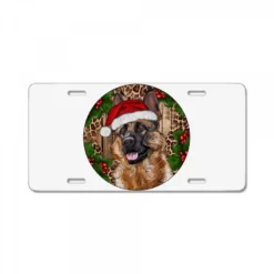 German Shepherd Christmas License Plate