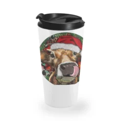 Hereford Cow Christmas Travel Mug