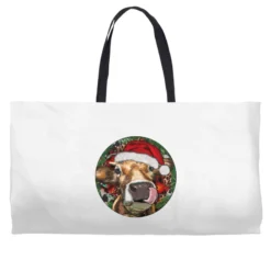 Hereford Cow Christmas Weekender Totes