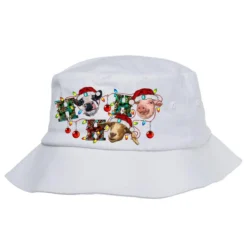 Hohoho Christmas Cows Bucket Hat
