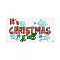 It's Christmas Y'all Season Winter License Plate