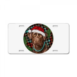 Labrador Retriever Christmas License Plate