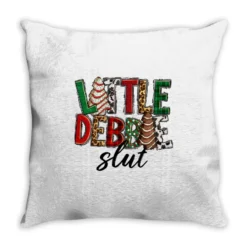 Little Debbie Slut Christmas Throw Pillow