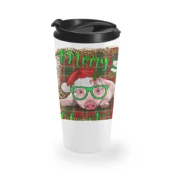 Merry Christmas Pig Travel Mug