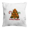 Merry Christmas Basketball Throw Pillow