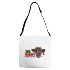 Merry Christmas Calf Adjustable Strap Totes