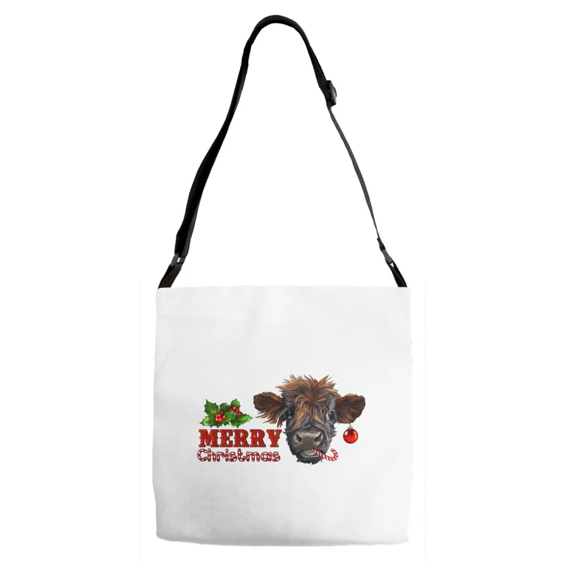 Merry Christmas Calf Adjustable Strap Totes 1 Merry Christmas Calf Adjustable Strap Totes